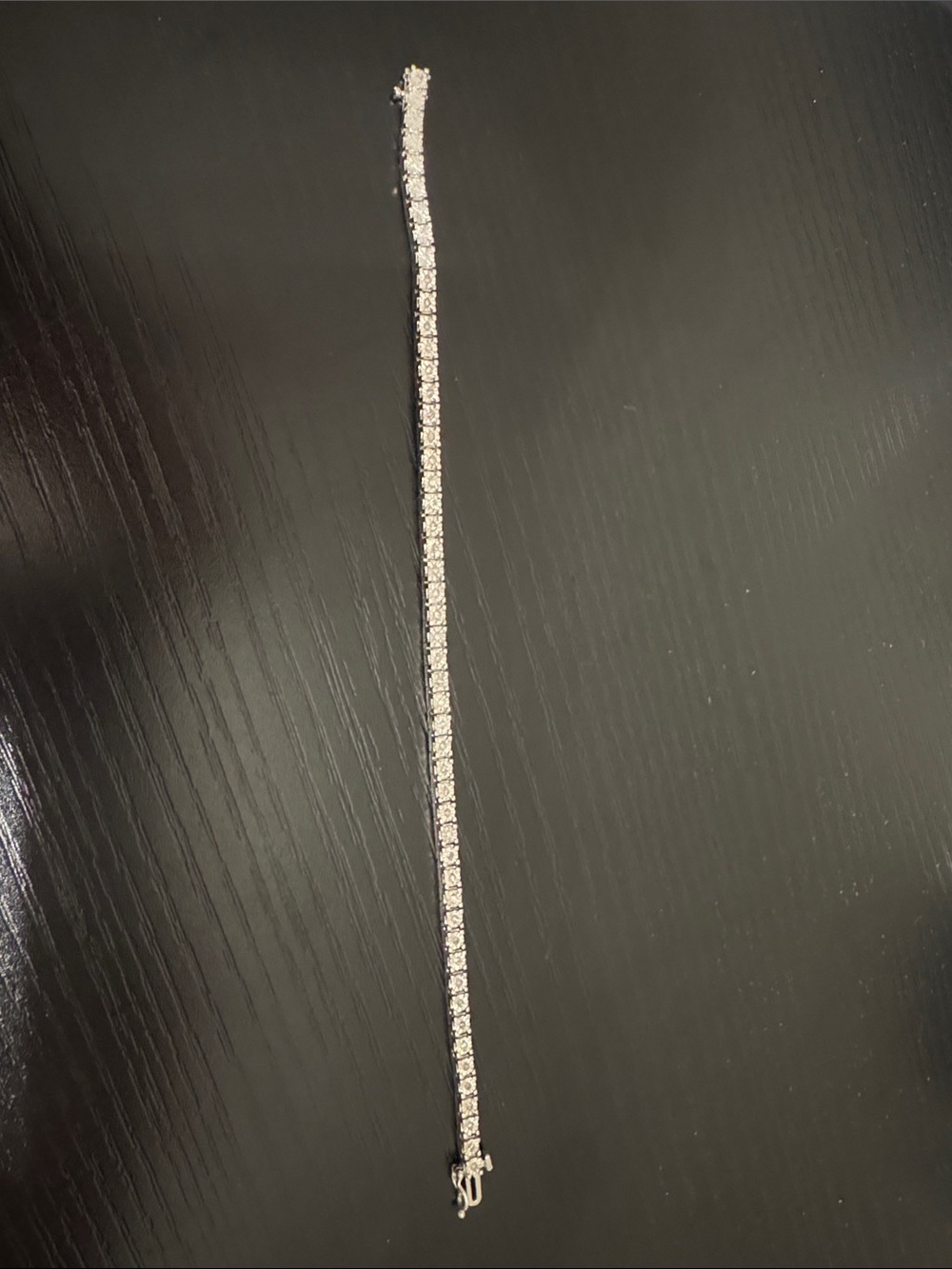 Zales 925 Sterling Silver 1/2 CT T.W.  Tennis Bracelet - 7.25”. Only wore once.